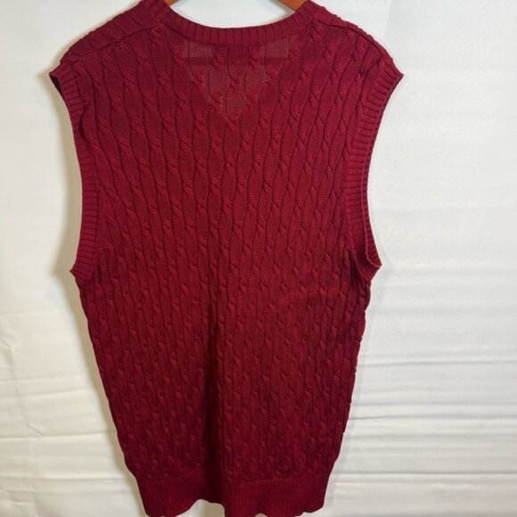 Bobby Jones Vintage Men’s Golf Sweater Vest 2004 US Open Shinnecock Red Size XL - Picture 2 of 7